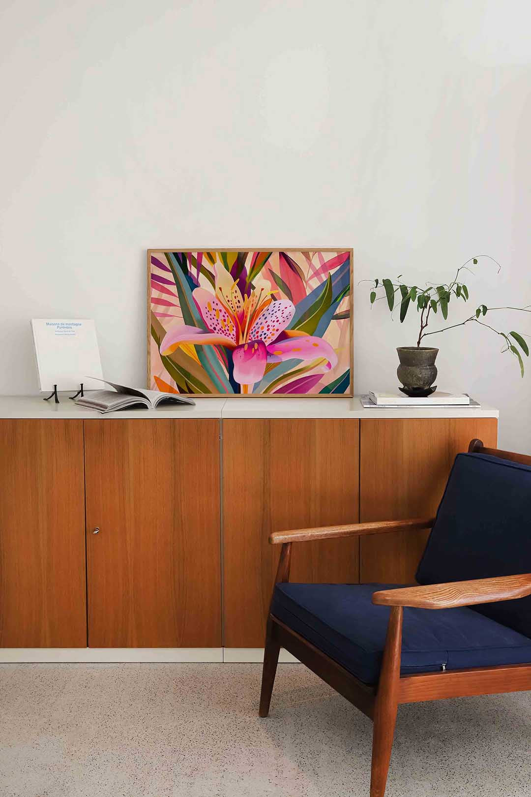 Bloem en bladeren Poster