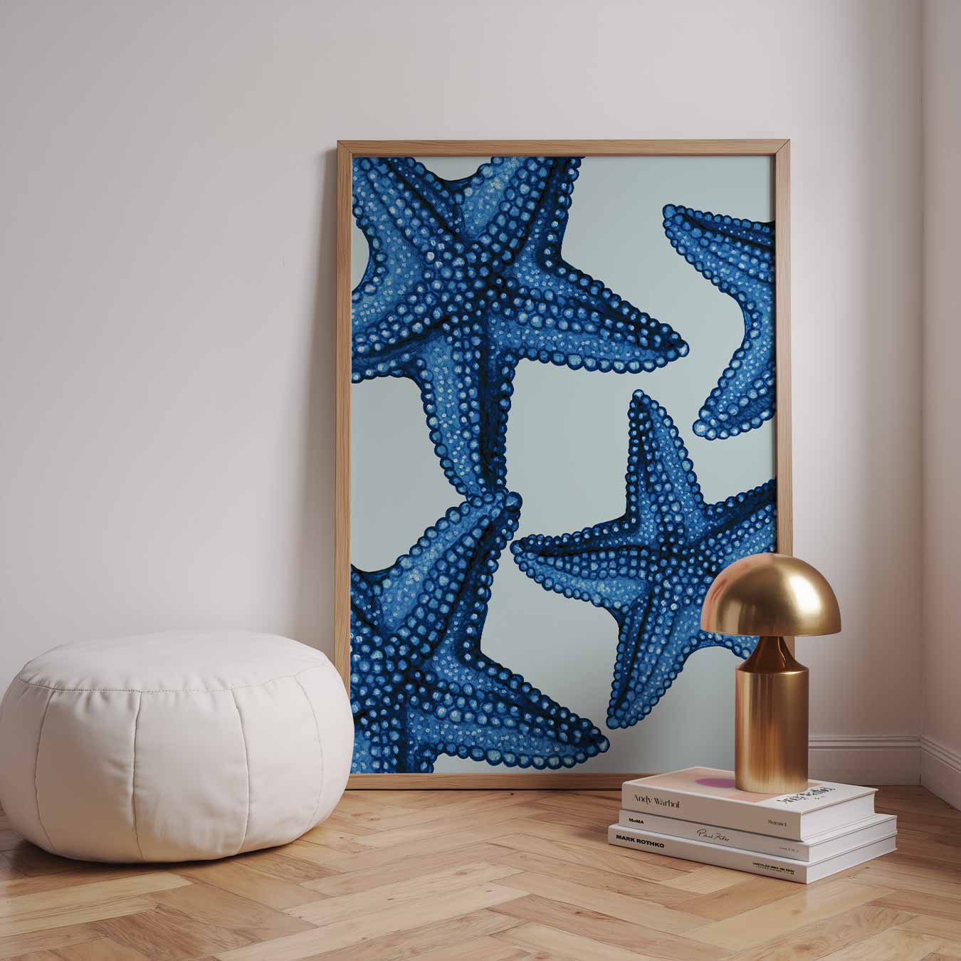 Blauwe Zeesterren Poster-WallArtistic