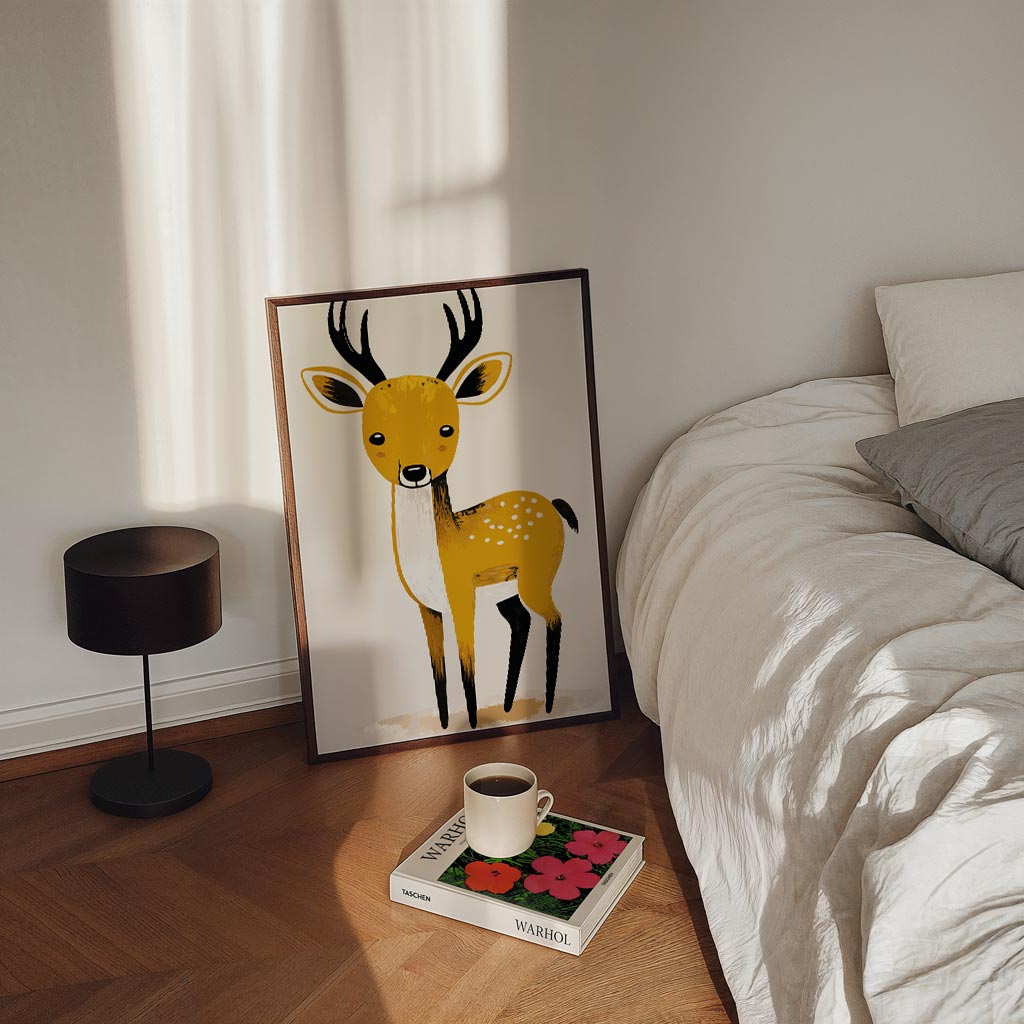 Schattige Hert Poster voor Kinderkamer Poster