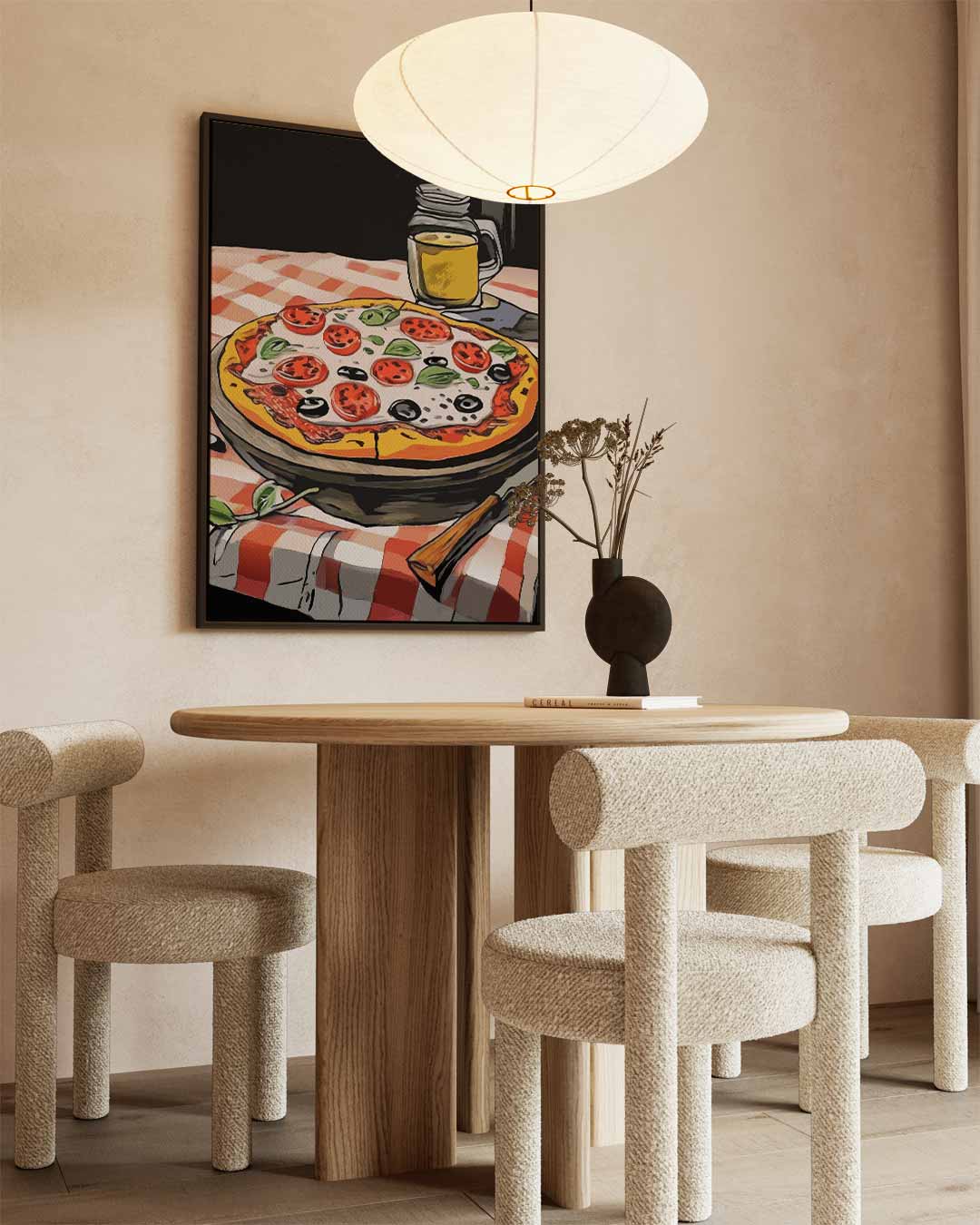 Italiaanse Avondpizza Kunstwerk-canvas-dibond-plexiglas-wanddecoratie-WallArtistic