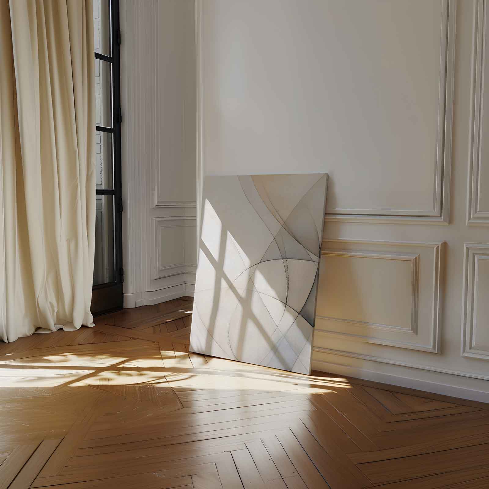 Zachte Lijnen Chaos Kunstwerk-canvas-dibond-plexiglas-wanddecoratie-WallArtistic