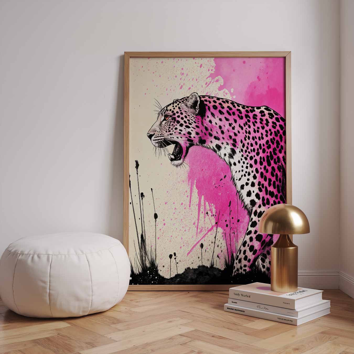 Wild Roze Leopard Print Poster-WallArtistic
