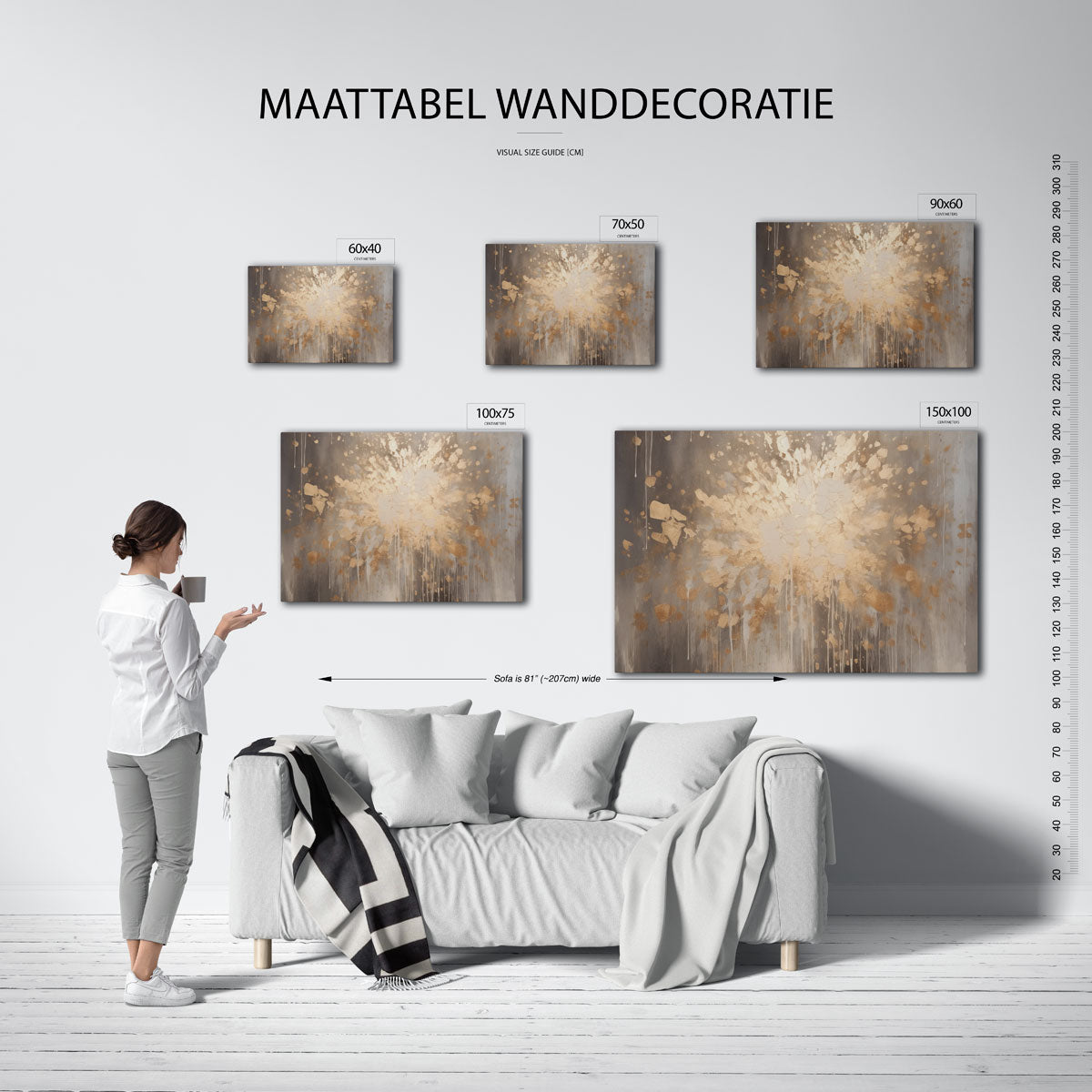 Gouden explosie Kunstwerk