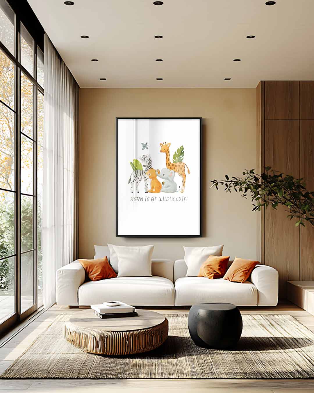 Schattige Jungle Vriendjes Poster Kunstwerk-canvas-dibond-plexiglas-wanddecoratie-WallArtistic
