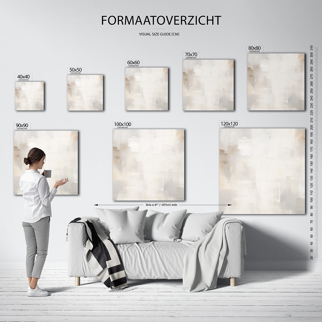 Neutrale kleurenmix Kunstwerk