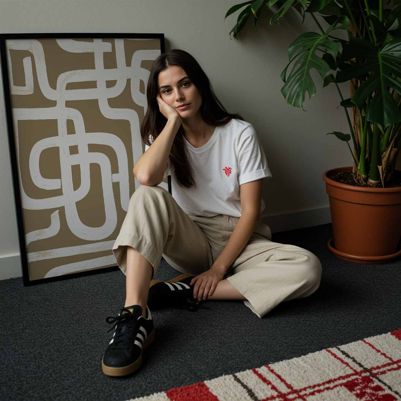 Abstracte Lijnenspel Poster-WallArtistic