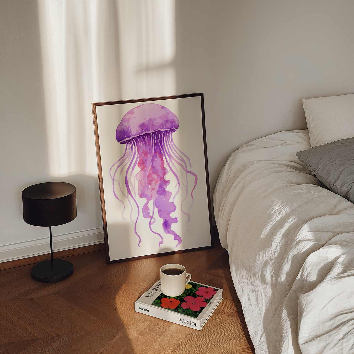 Paarse Kunstzinnige Kwallenposter-WallArtistic