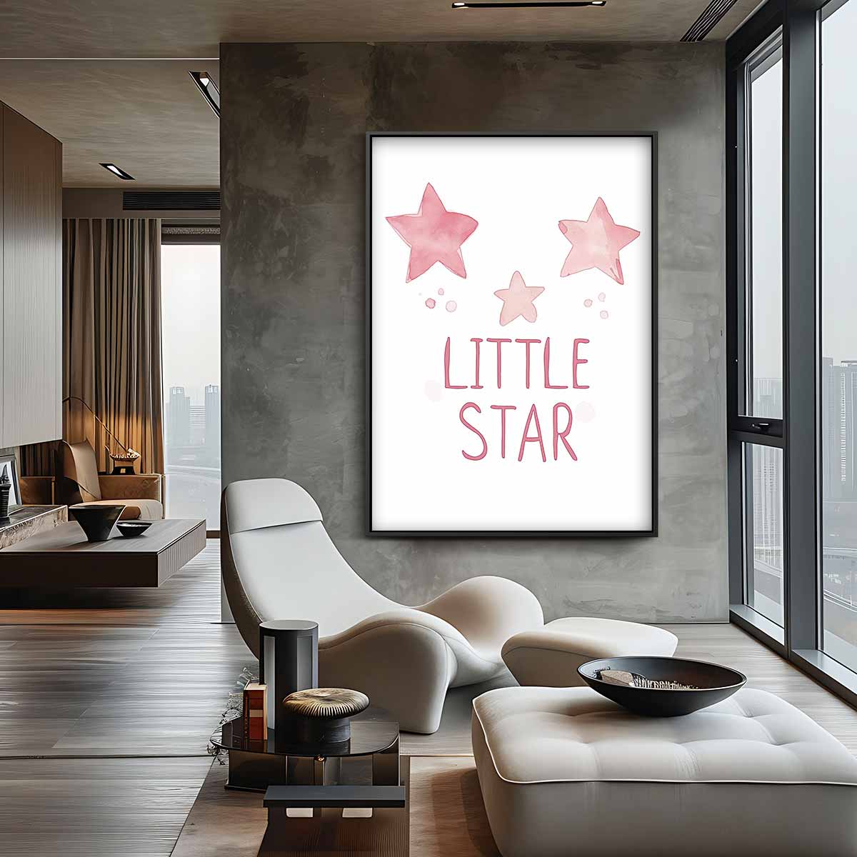 Little Star Kinderkamer Poster Kunstwerk-canvas-dibond-plexiglas-wanddecoratie-WallArtistic
