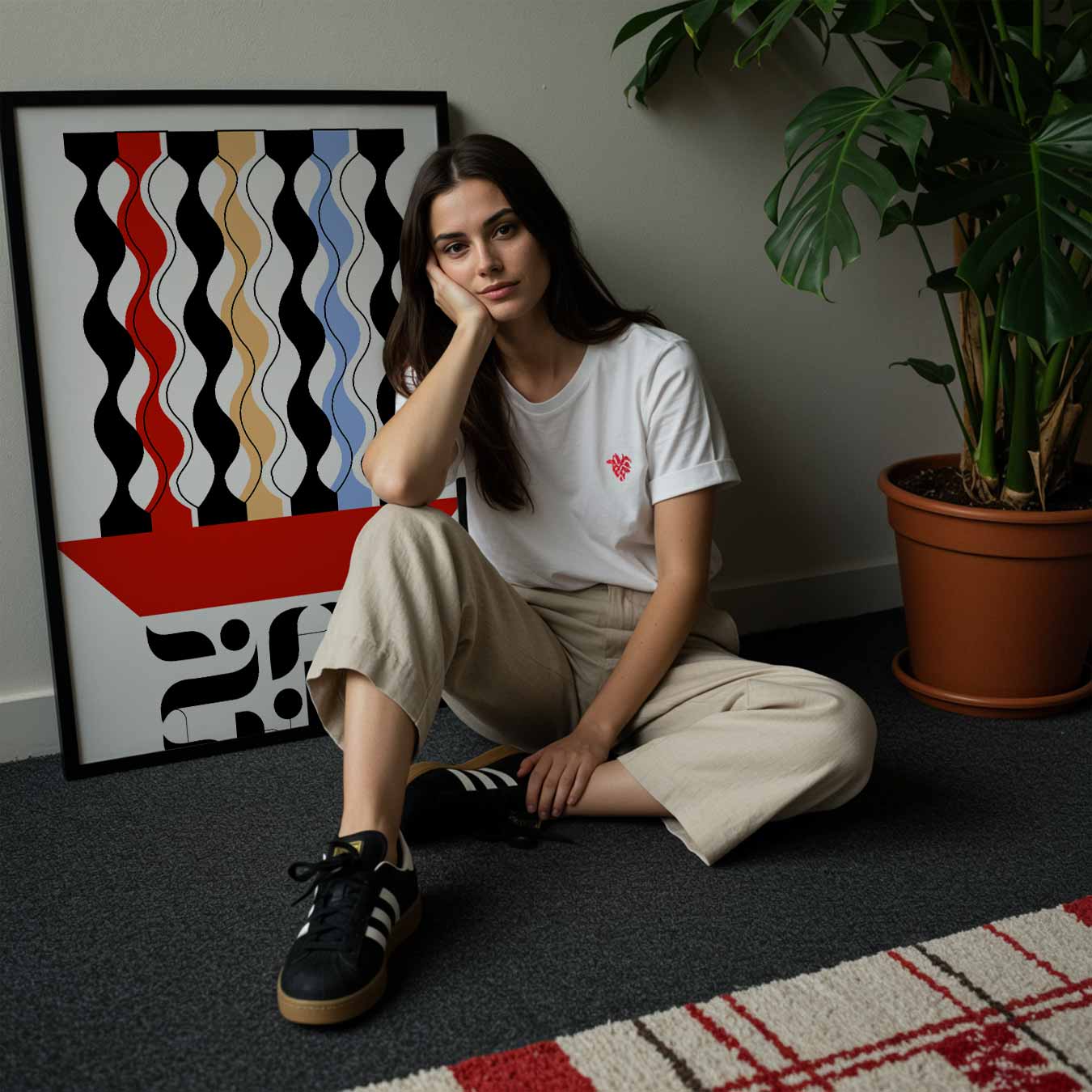 Kleurrijke Golven Abstracte Poster-WallArtistic