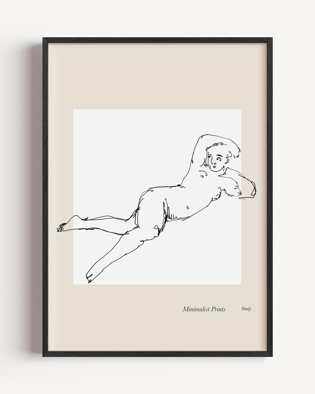 Minimalistische Lijntekening Vrouw Poster-WallArtistic