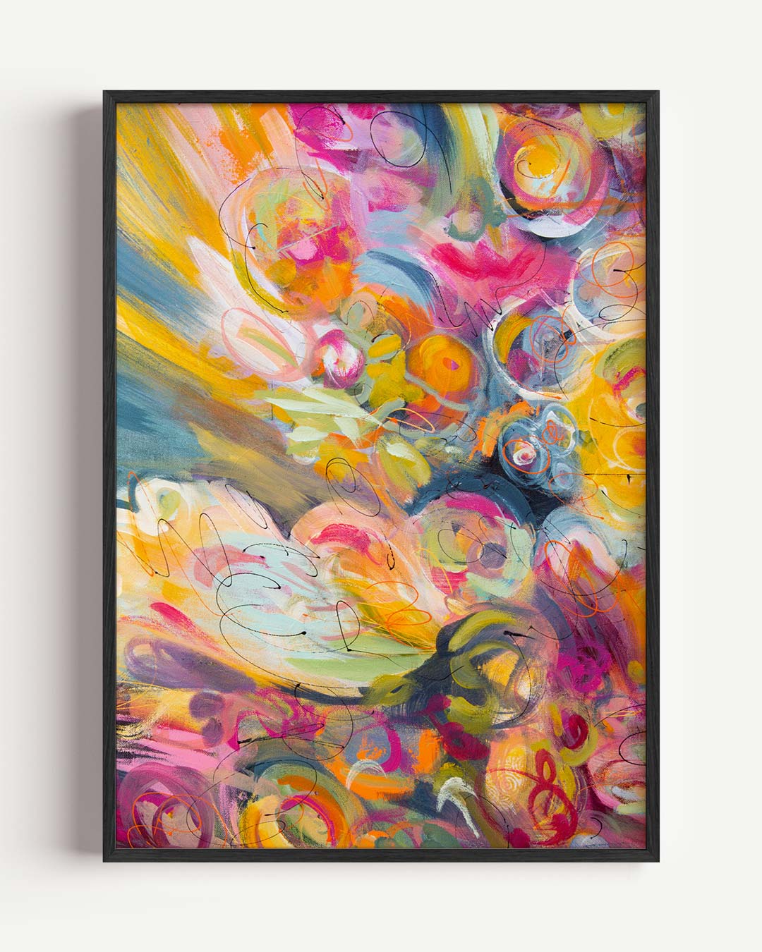 Abstracte Kleurenexplosie Poster-WallArtistic