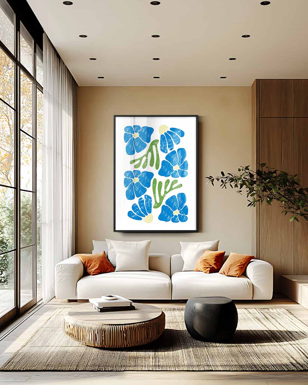 Bloemrijke Vreugde Kunstwerk-canvas-dibond-plexiglas-wanddecoratie-WallArtistic