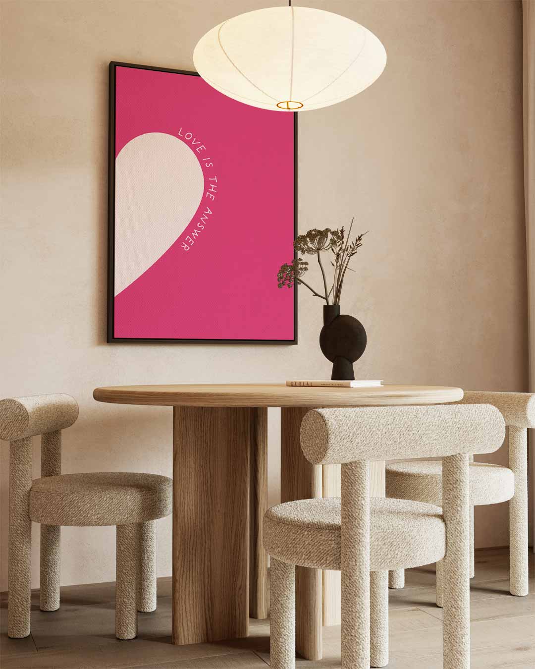 Liefde is het Antwoord Canvas Kunstwerk-canvas-dibond-plexiglas-wanddecoratie-WallArtistic