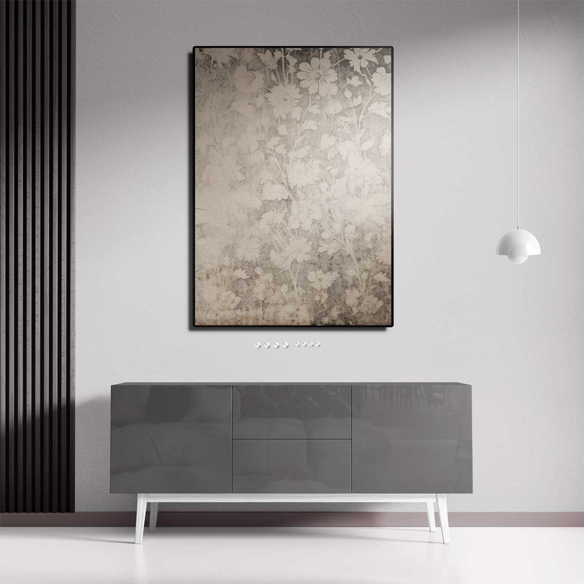 Bloemrijke Schaduwvlucht Kunstwerk-canvas-dibond-plexiglas-wanddecoratie-WallArtistic