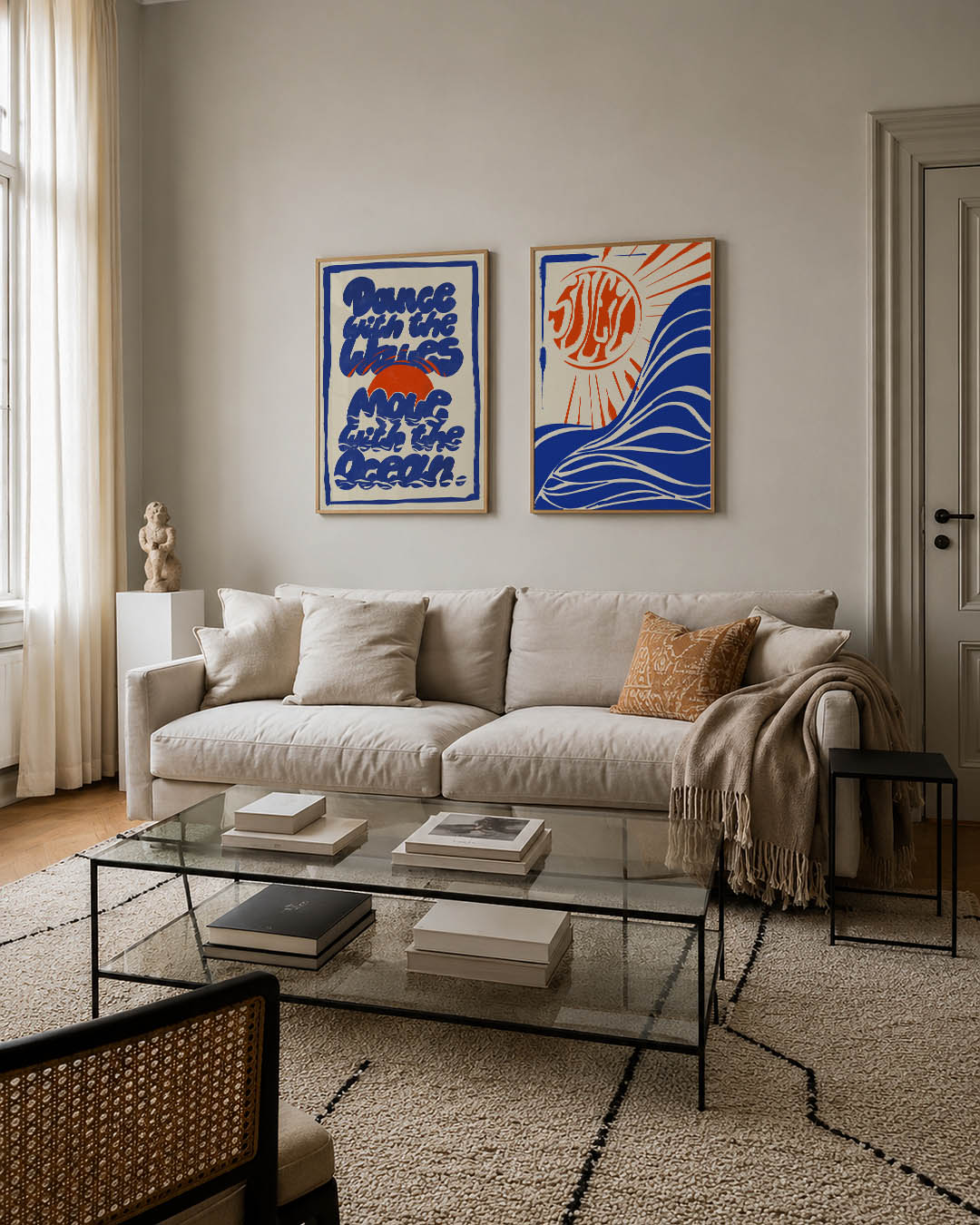 Golvend lijnenspel Posterset