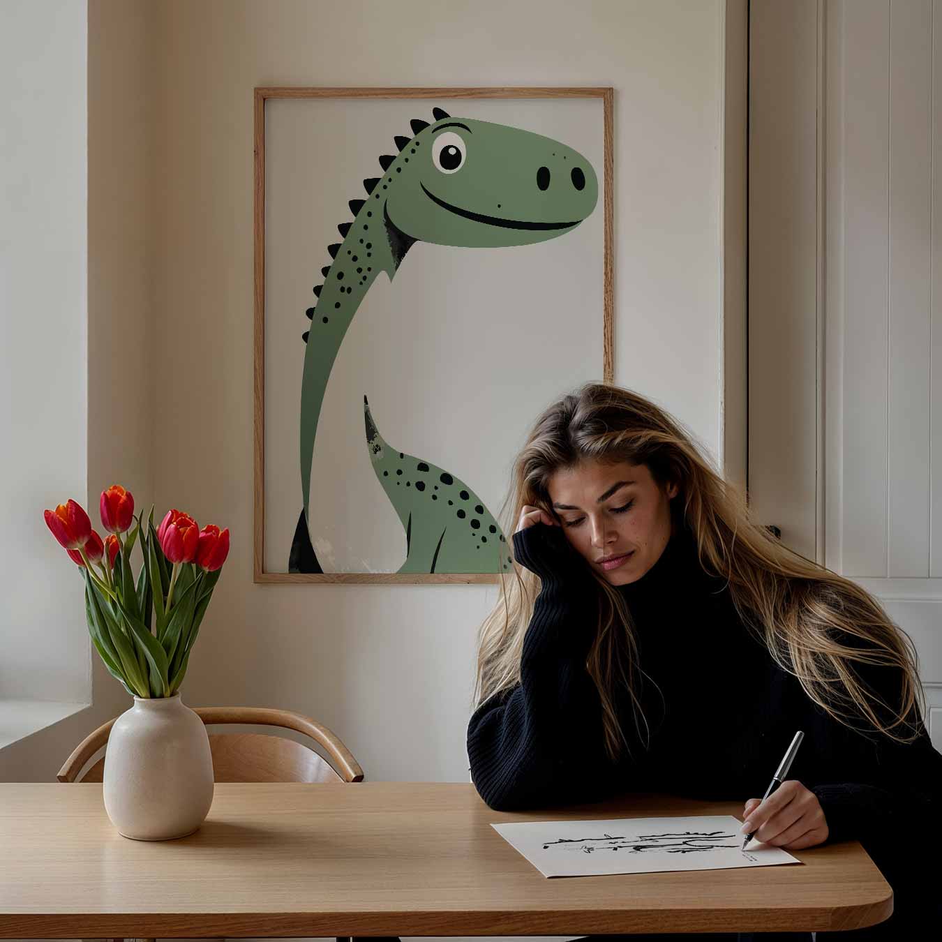 Schattige Dino Poster