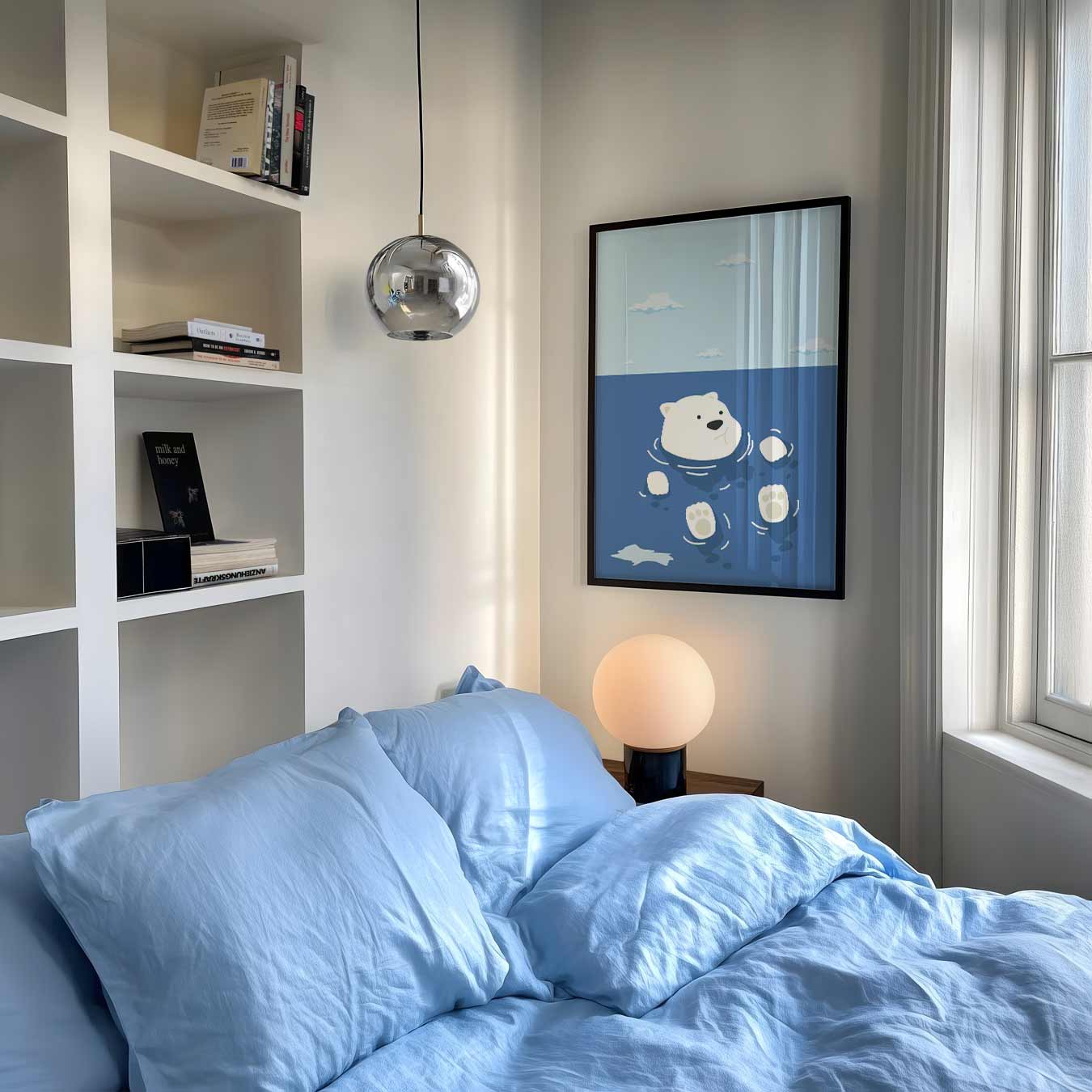 Zwemmende IJsbeer Poster-WallArtistic