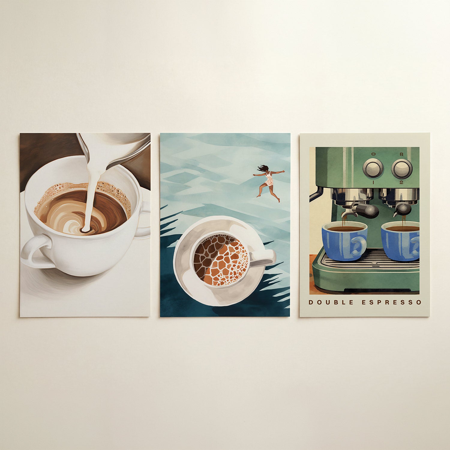 Koffie en melk Posterset