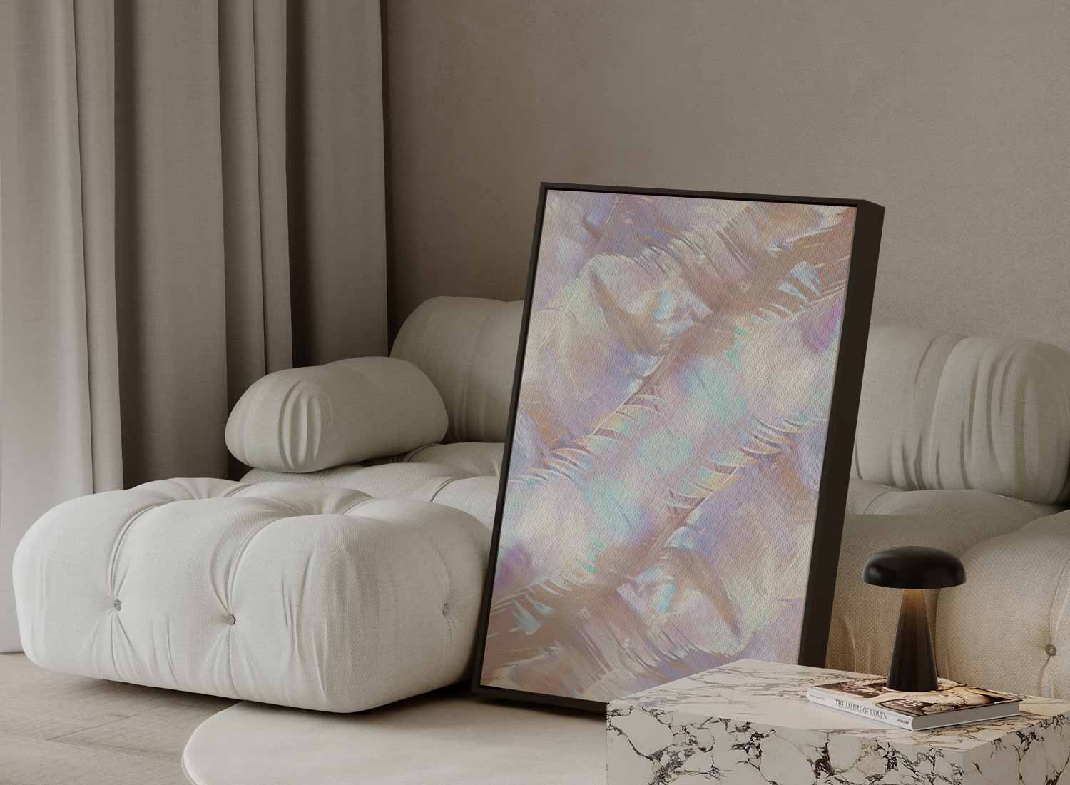 Dromerige Pastelverlichting Kunstwerk-canvas-dibond-plexiglas-wanddecoratie-WallArtistic