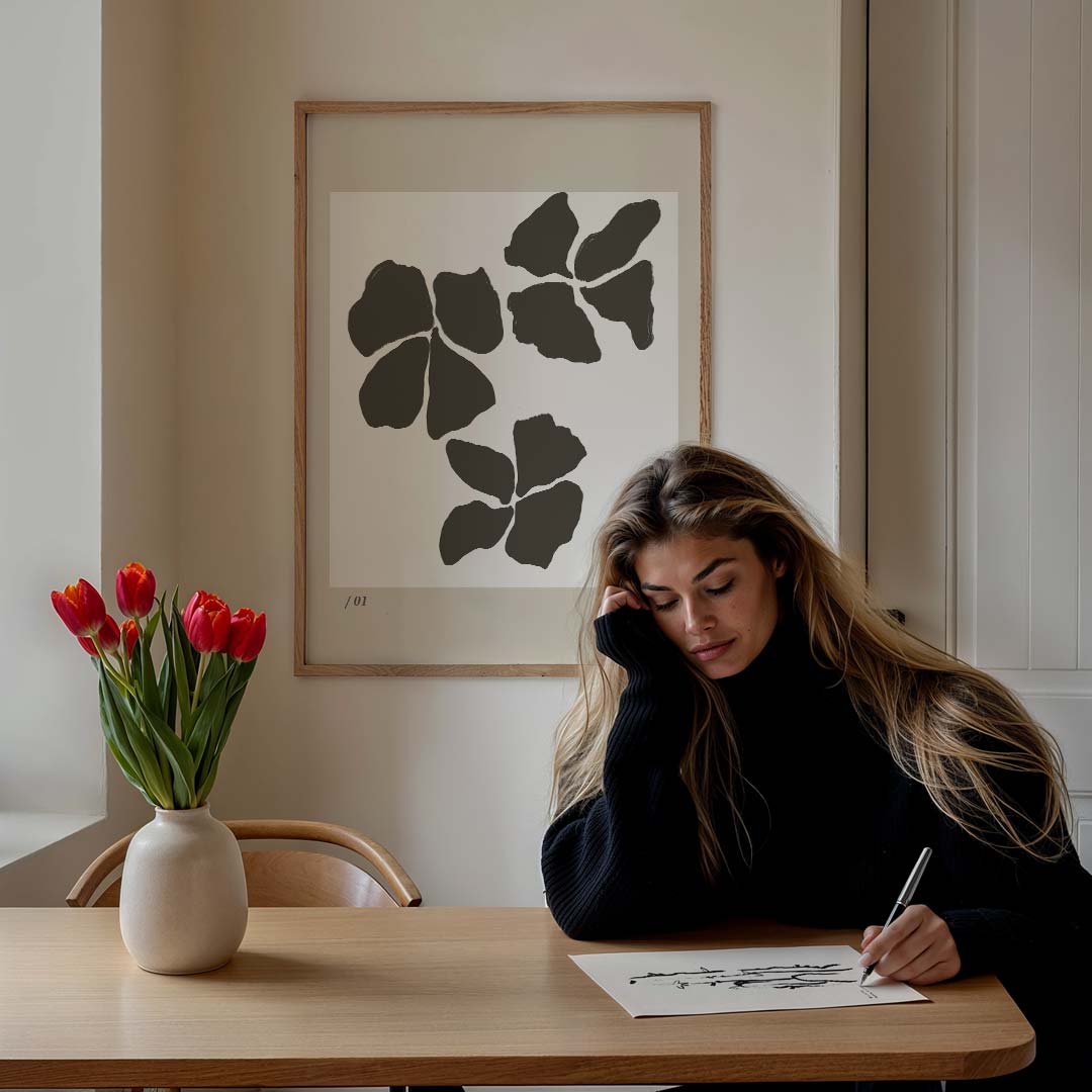 Natuurlijke Bloemen Abstract Poster-WallArtistic