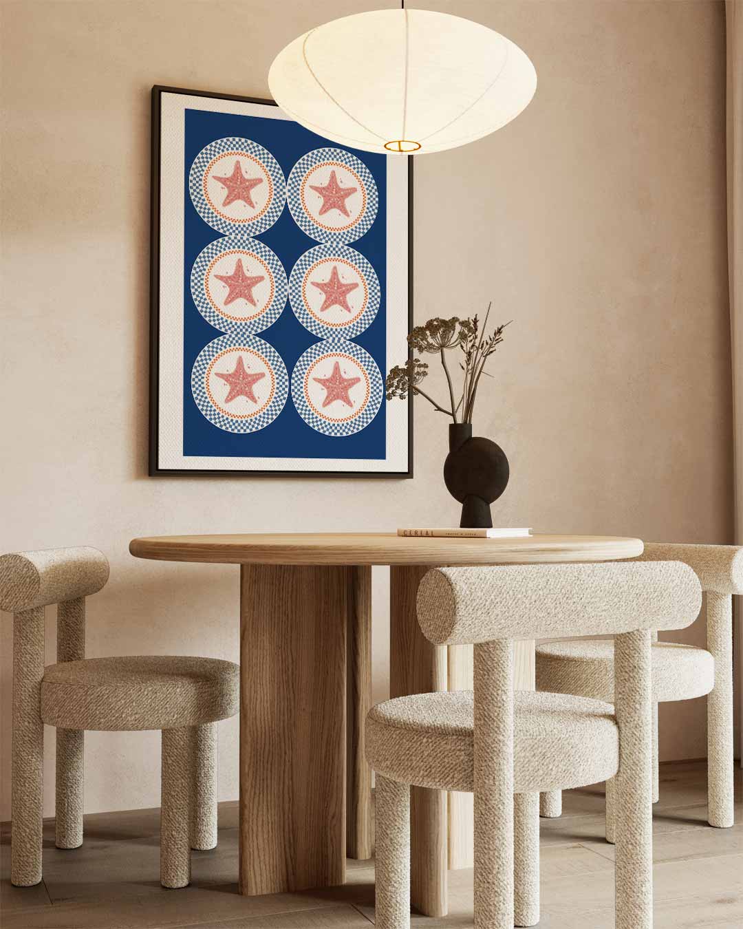 Zee Sterren Patroon Kunstwerk-canvas-dibond-plexiglas-wanddecoratie-WallArtistic