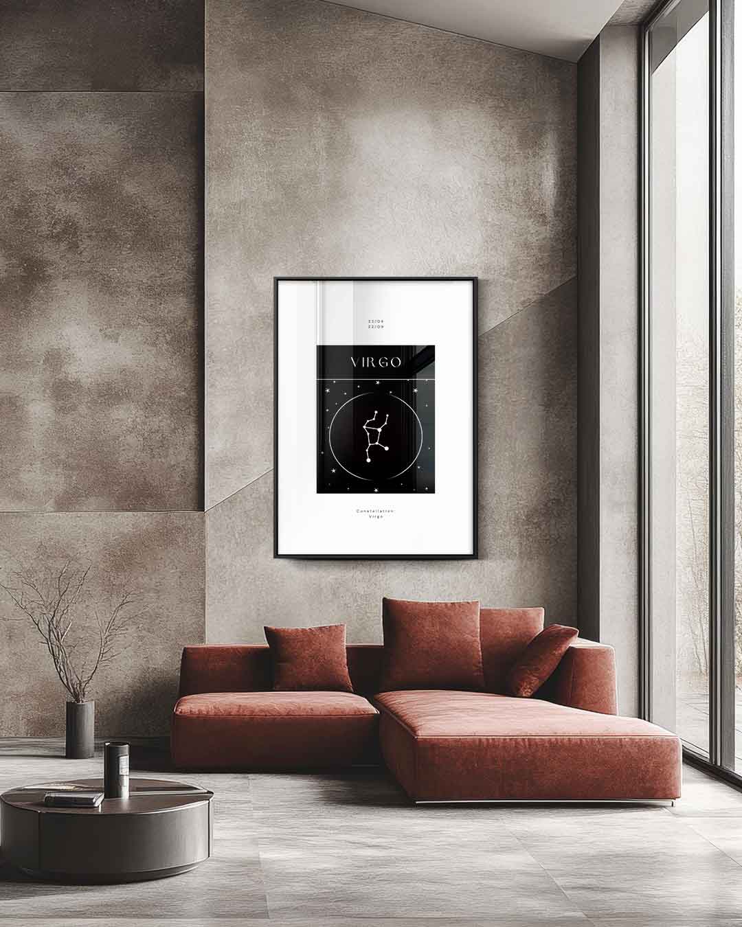 Virgo Sterrenbeeld Poster Kunstwerk-canvas-dibond-plexiglas-wanddecoratie-WallArtistic