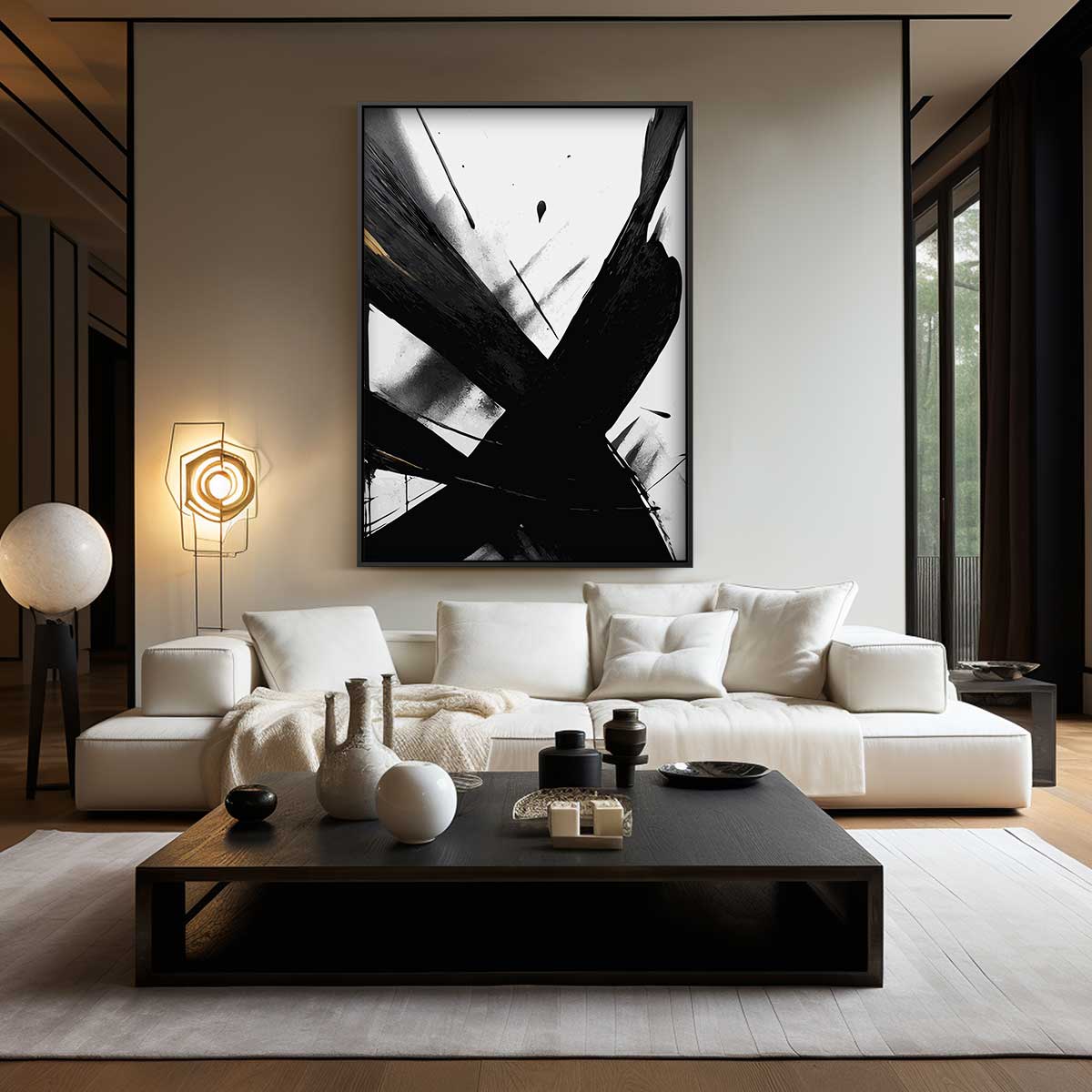 Abstracte Expressie Kunstwerk-canvas-dibond-plexiglas-wanddecoratie-WallArtistic