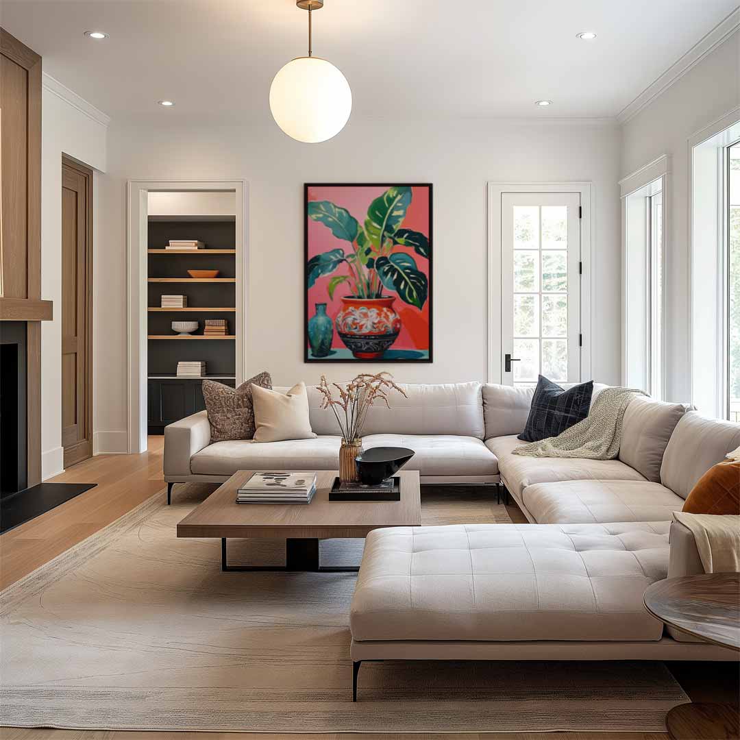 Tropische Botanische Schildering Kunstwerk-canvas-dibond-plexiglas-wanddecoratie-WallArtistic