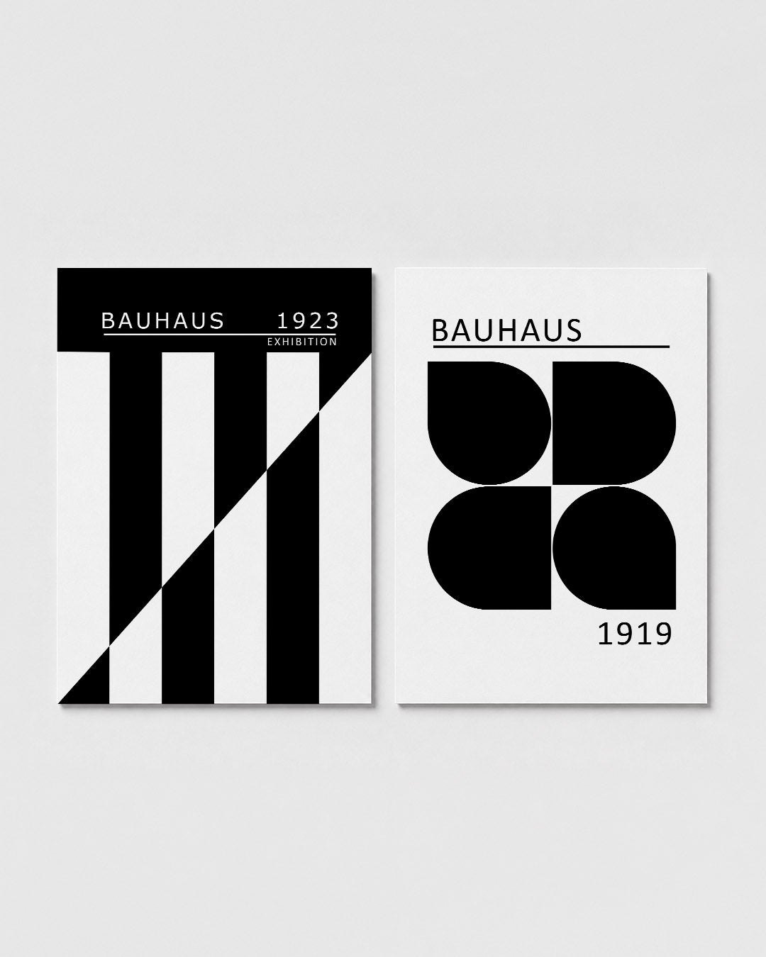 Zwart wit lijnen Posterset
