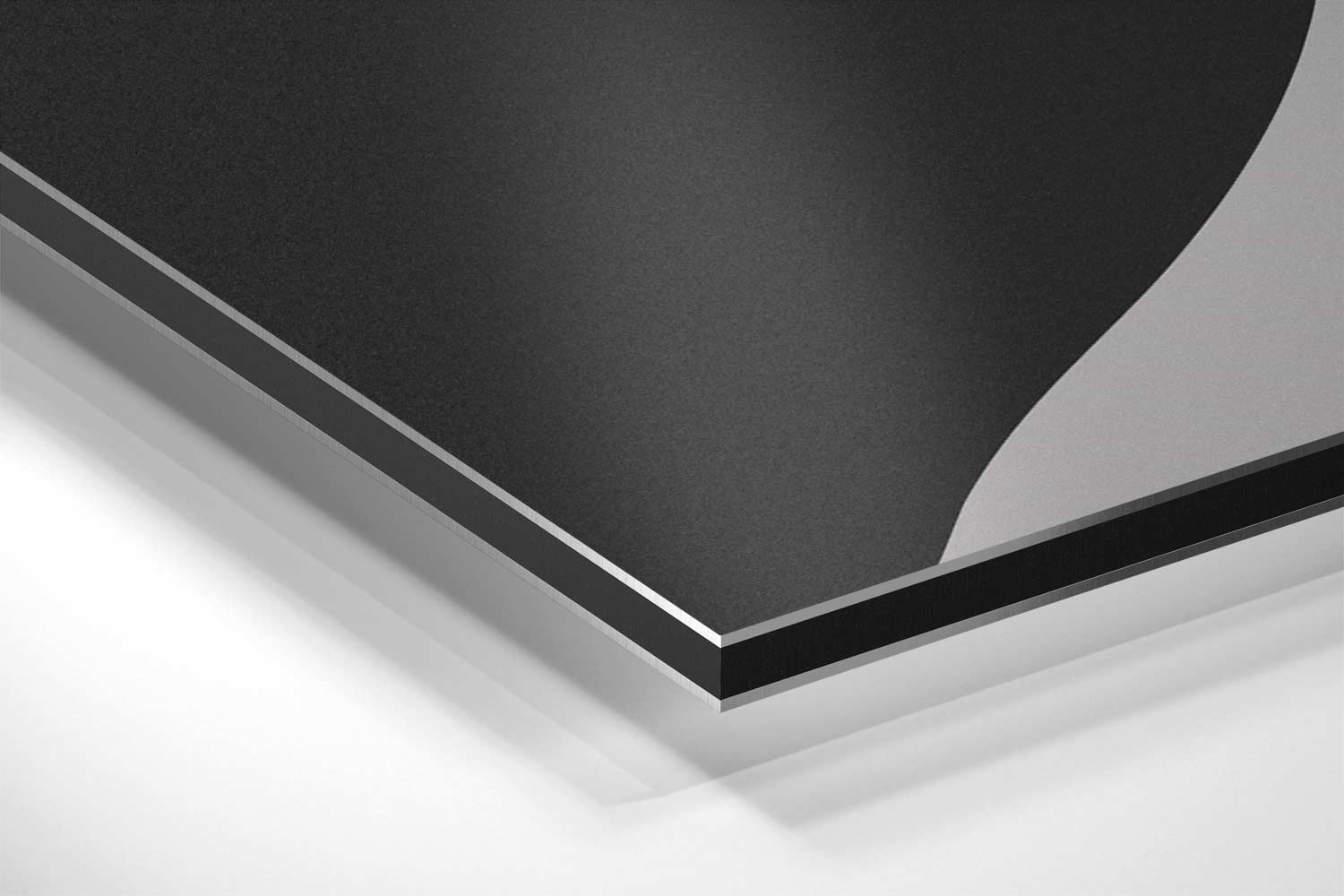 Sierlijke Golven in Zwart-Wit Kunstwerk-canvas-dibond-plexiglas-wanddecoratie-WallArtistic