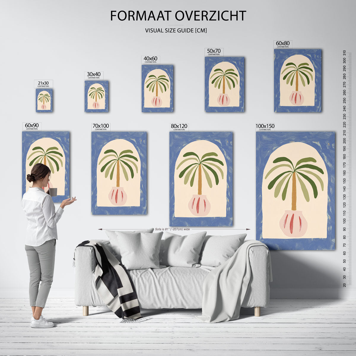 Palmboom in pot Poster