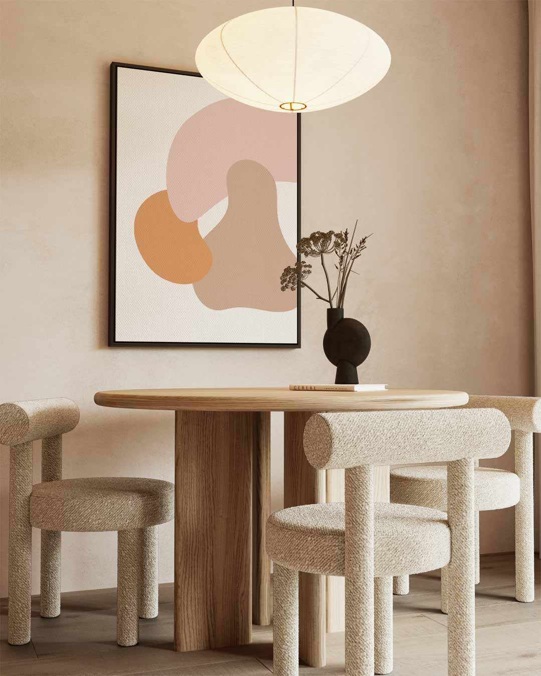 Zachte Vormen Abstract Kunstwerk-canvas-dibond-plexiglas-wanddecoratie-WallArtistic