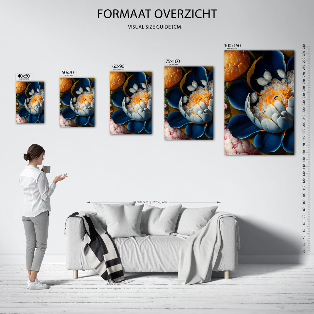 Bloemrijke harmonie Kunstwerk