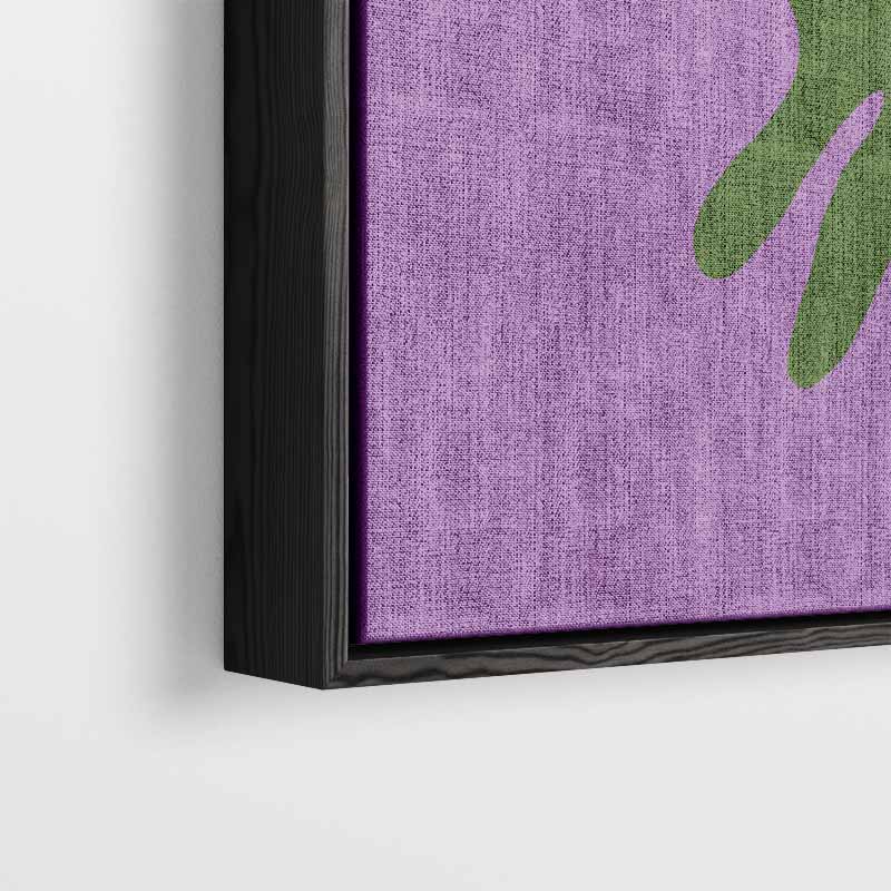 Simpele Bloemenschikking op Paarse Achtergrond Kunstwerk-canvas-dibond-plexiglas-wanddecoratie-WallArtistic