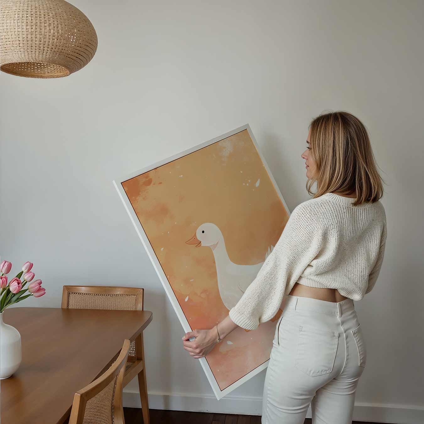 Vrolijke Gans Kunstposter-WallArtistic