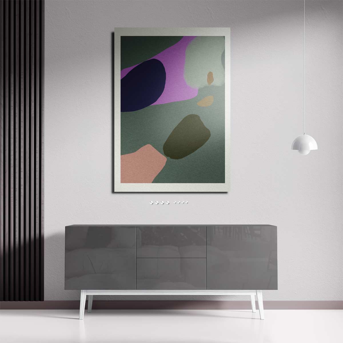 Kleurrijke Abstracte Vormen Kunstwerk-canvas-dibond-plexiglas-wanddecoratie-WallArtistic