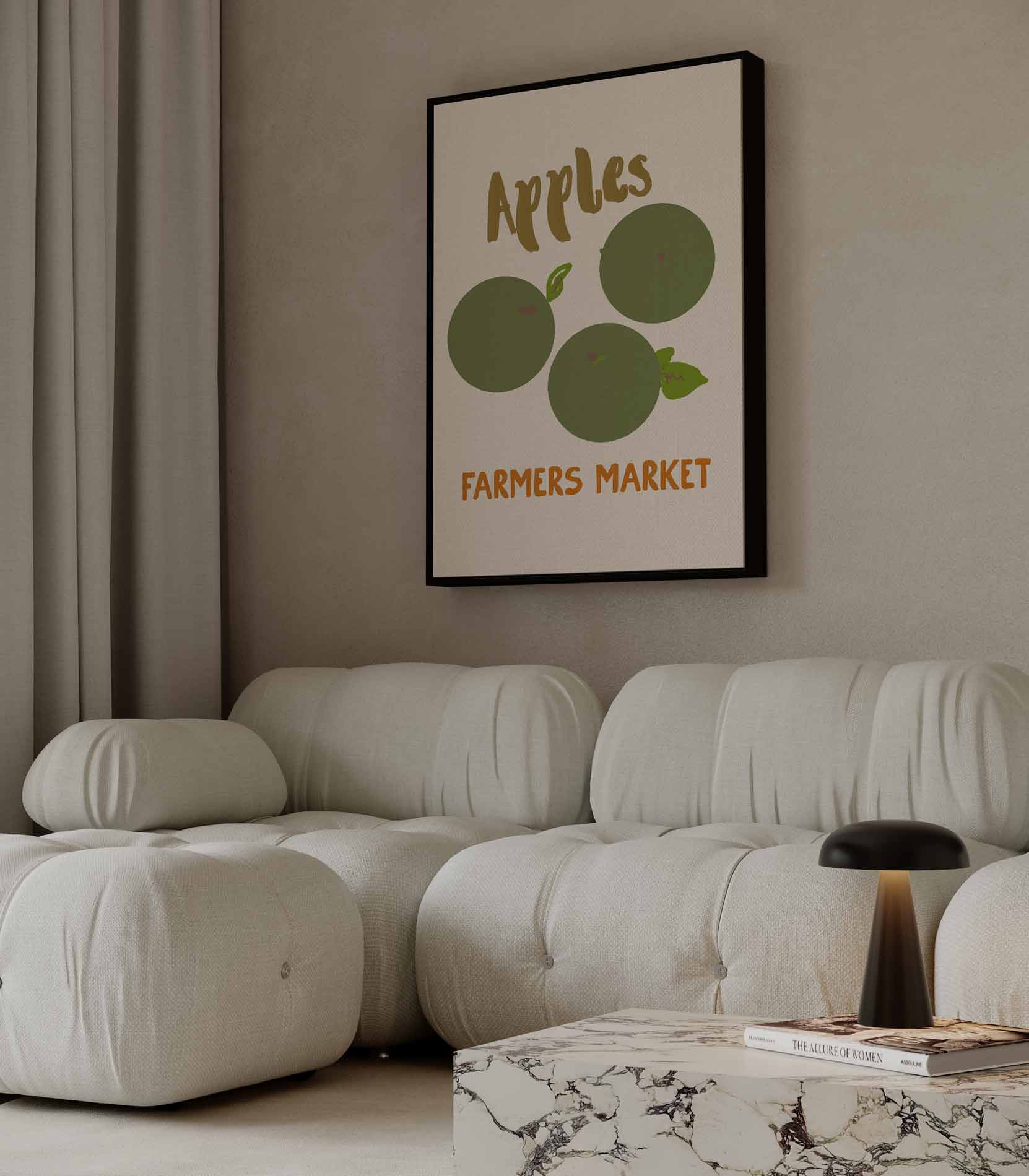 Groene Appelmarkt Kunstwerk-canvas-dibond-plexiglas-wanddecoratie-WallArtistic
