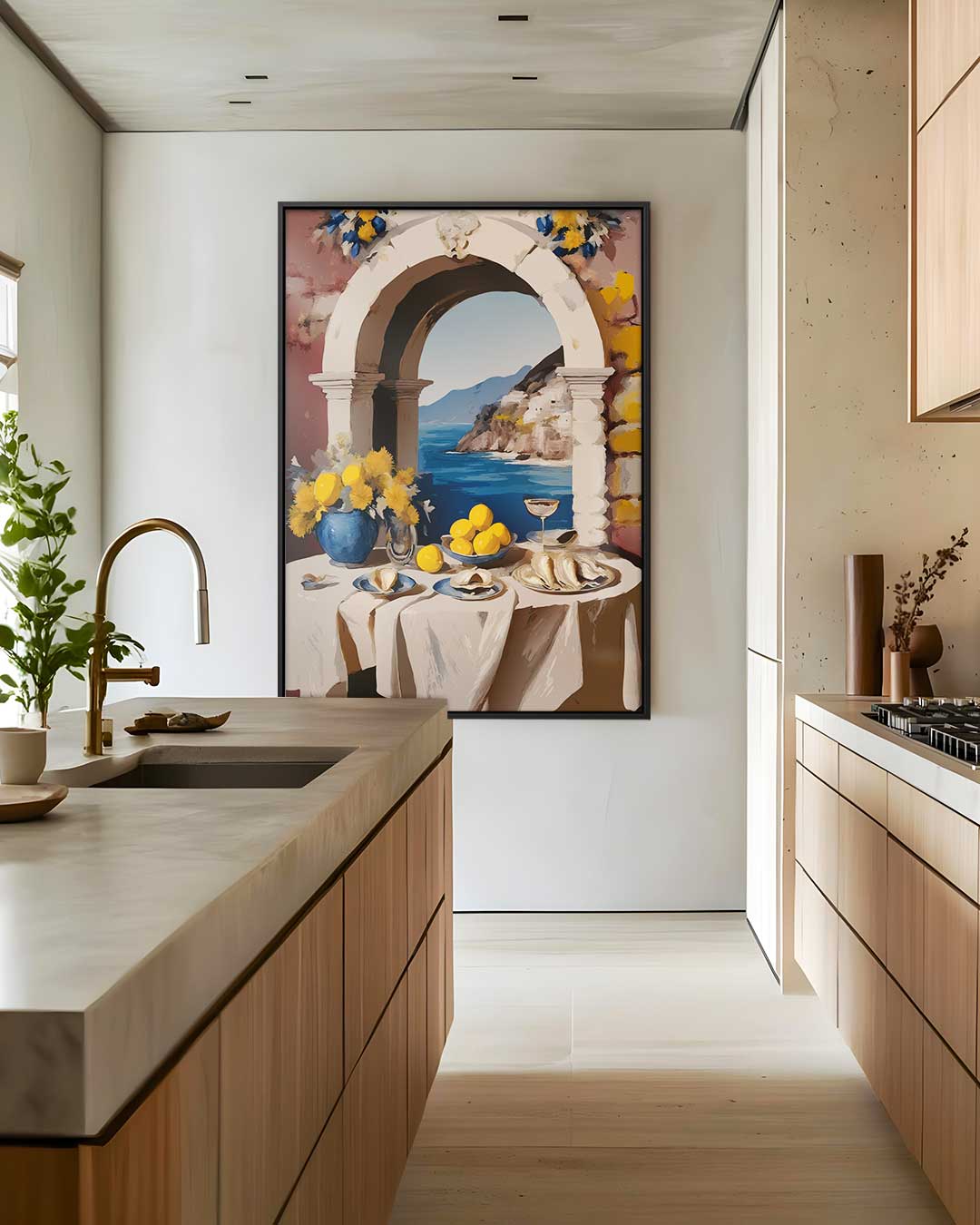 Mediterrane Eettafelsfeer Kunstwerk-canvas-dibond-plexiglas-wanddecoratie-WallArtistic