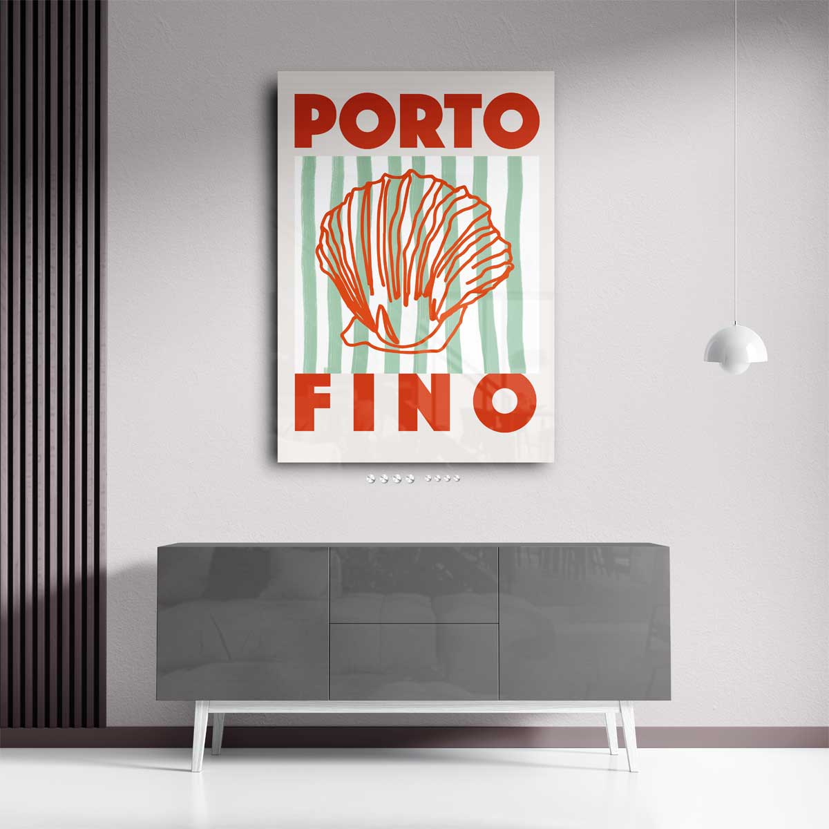 Portofino Zee Schelp Kunstwerk-canvas-dibond-plexiglas-wanddecoratie-WallArtistic