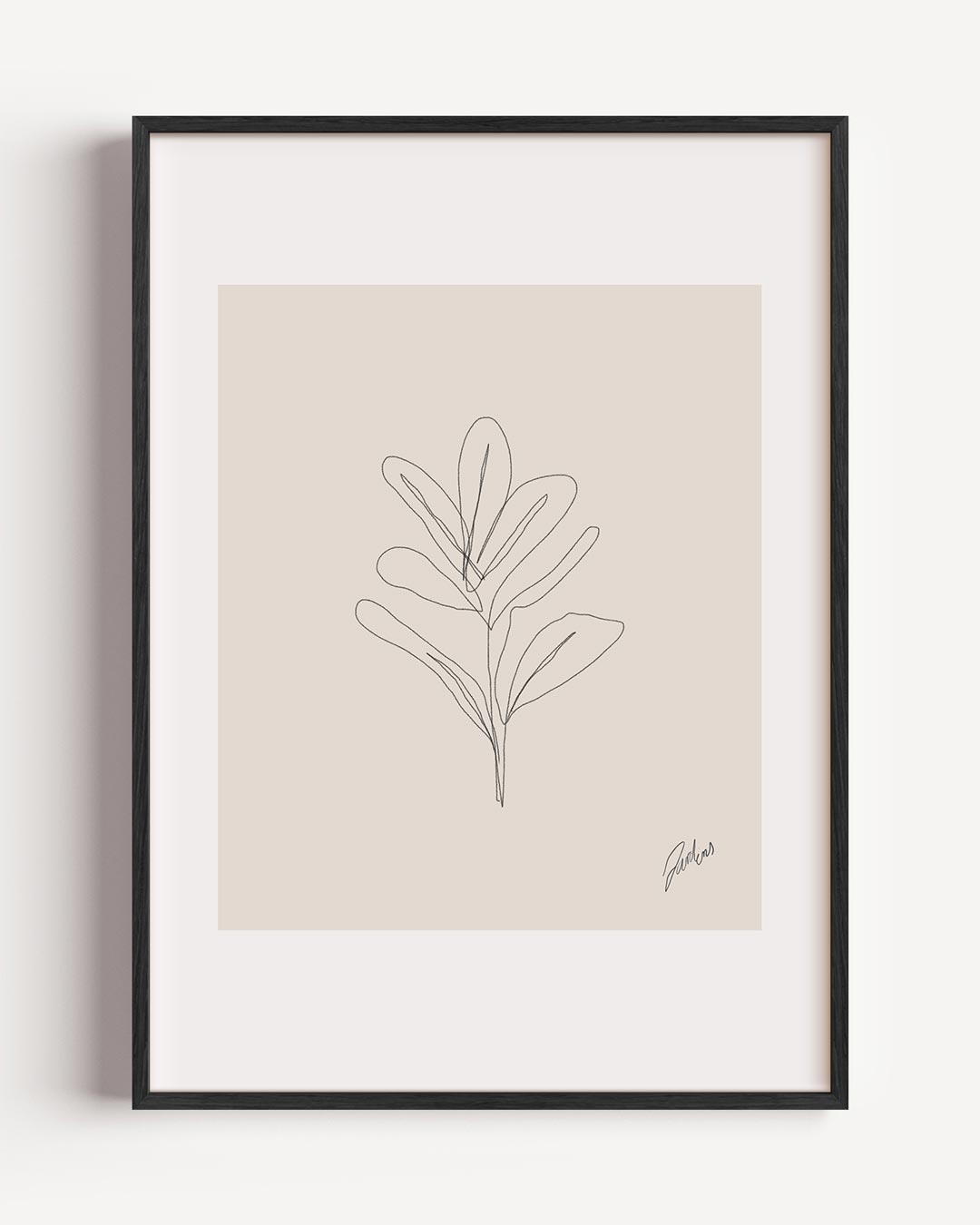 Minimalistische Bladeren Poster-WallArtistic