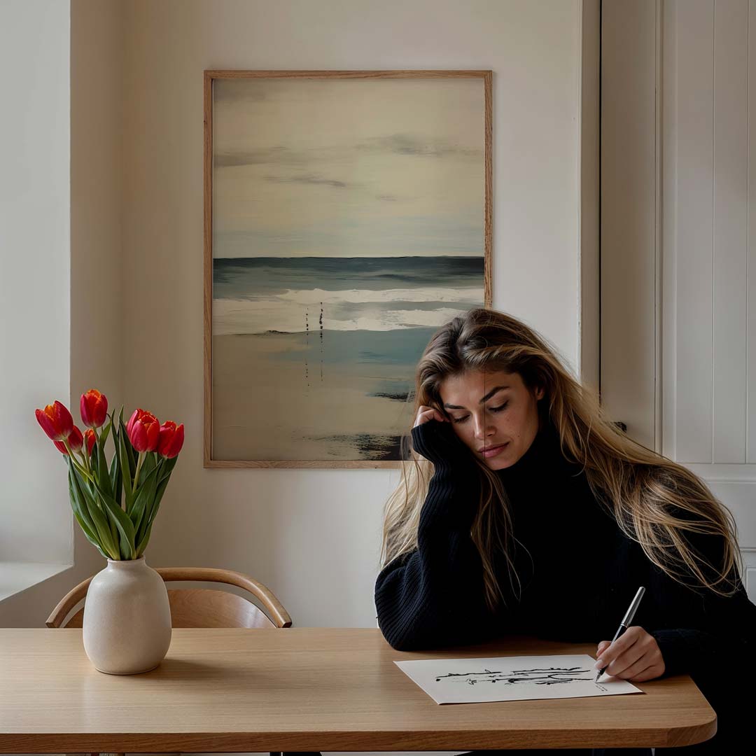 Dromerige Zeegezicht Poster-WallArtistic