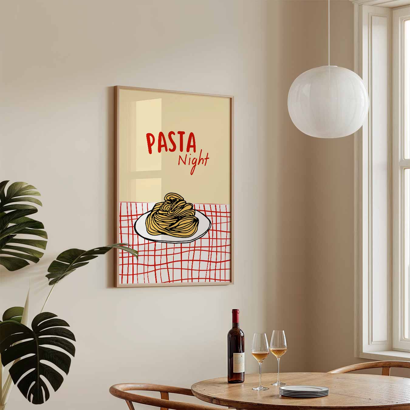 Pasta Night Poster-WallArtistic