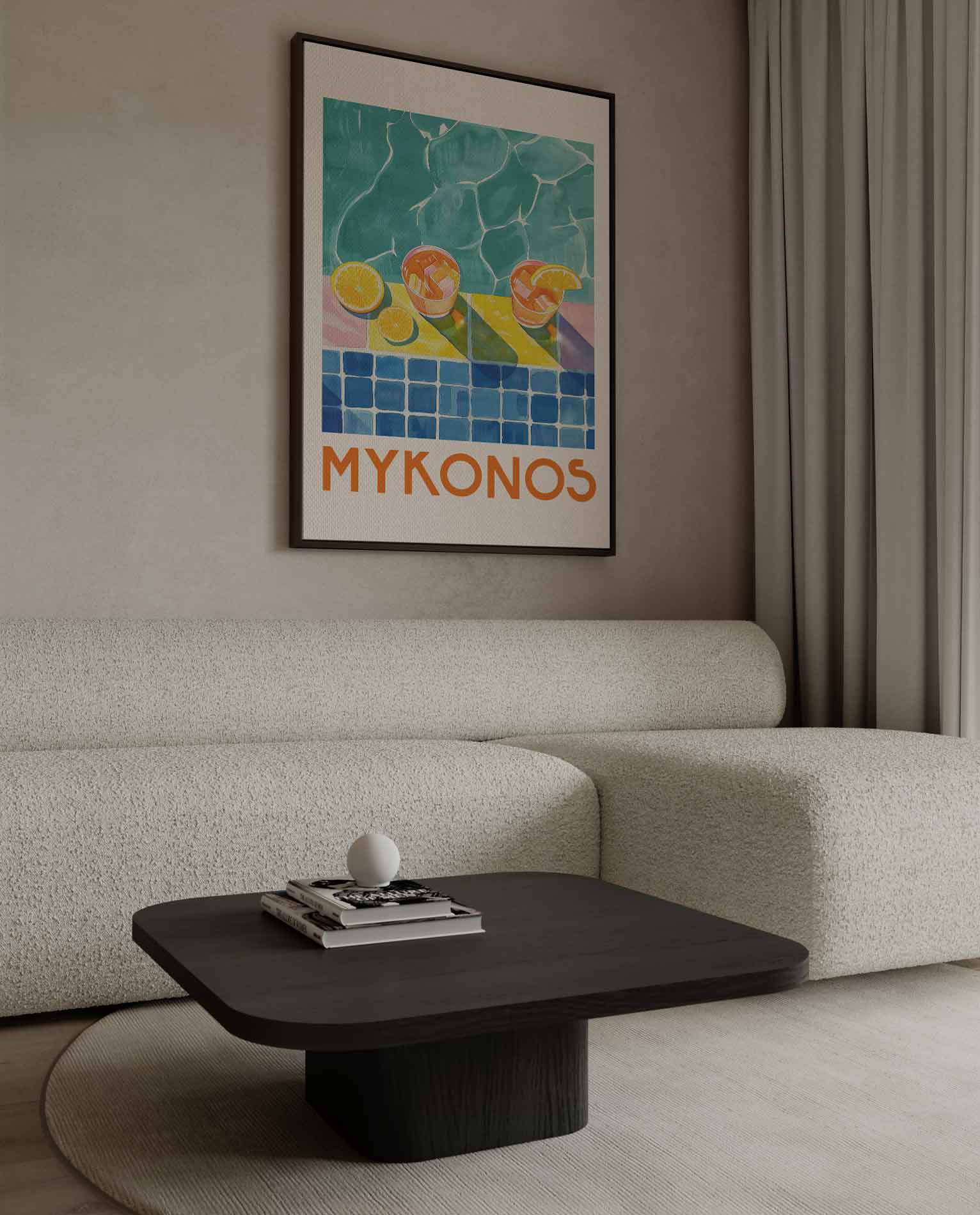 Zomerse Mykonos Kunstwerk-canvas-dibond-plexiglas-wanddecoratie-WallArtistic
