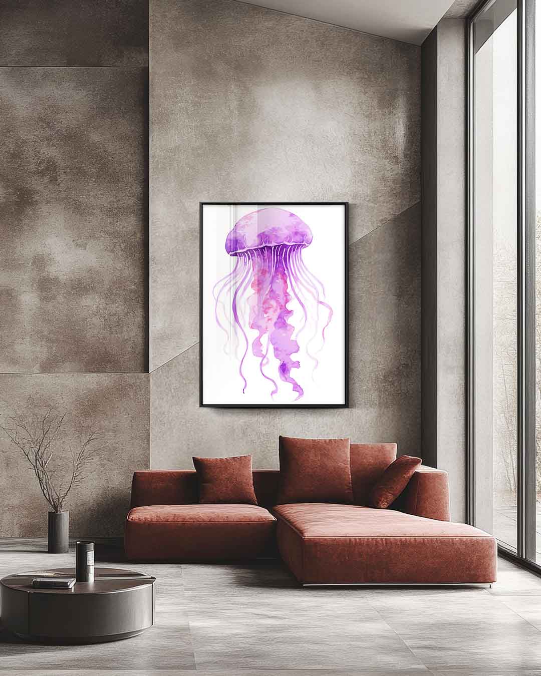 Dromerige Kwallenfantasie Kunstwerk-canvas-dibond-plexiglas-wanddecoratie-WallArtistic