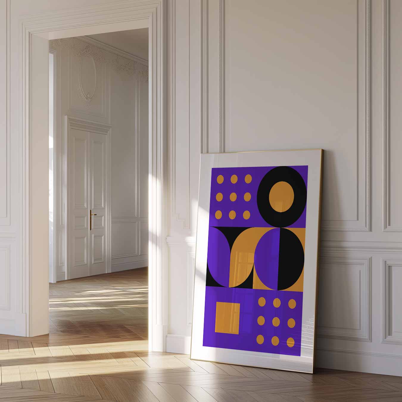 Retro Vibes Geometrische Poster-WallArtistic