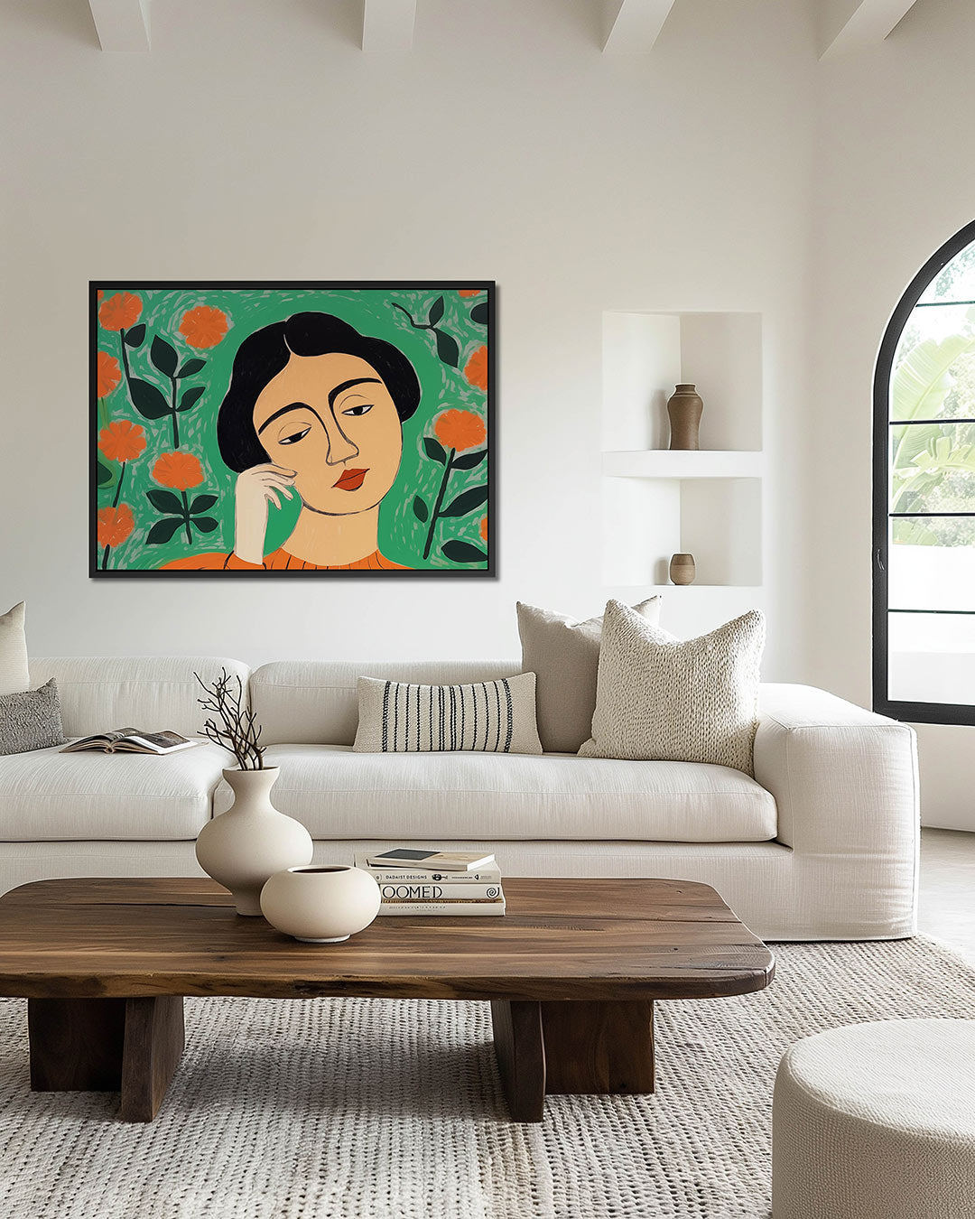 Dromerige vrouw Kunstwerk