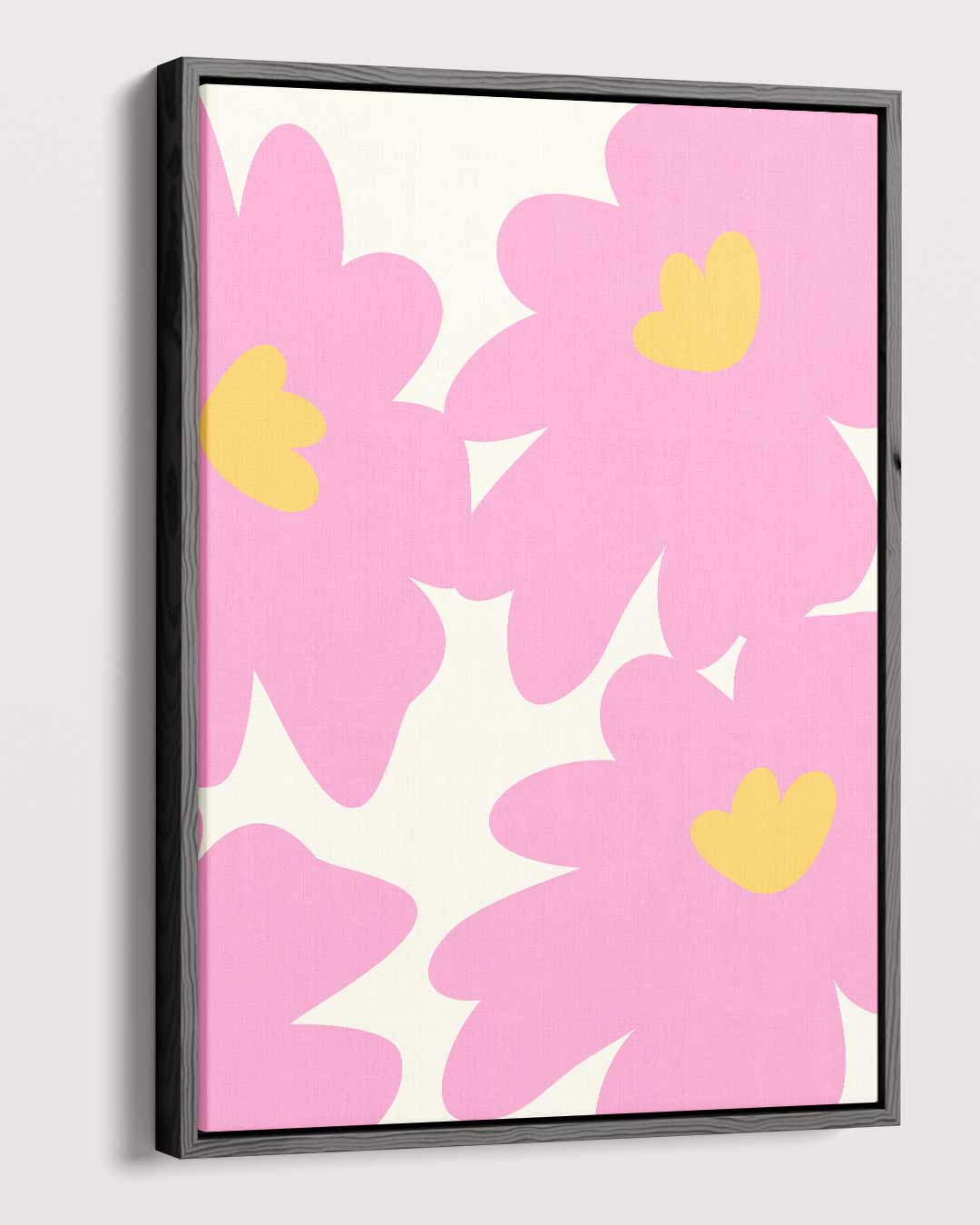 Vrolijk Bloemenpatroon Kunstwerk-canvas-dibond-plexiglas-wanddecoratie-WallArtistic