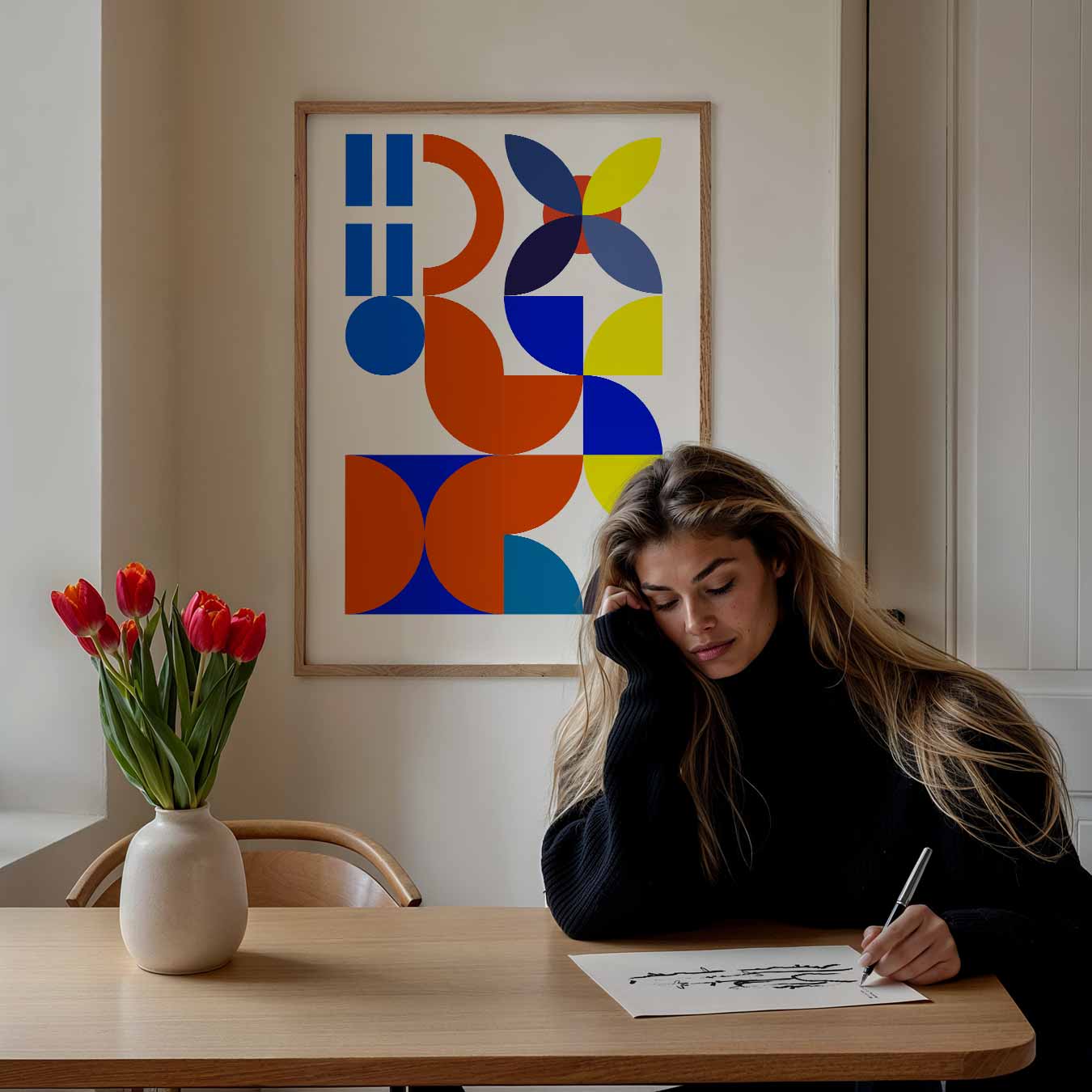 Kleurrijke Geometrische Kunstposter-WallArtistic