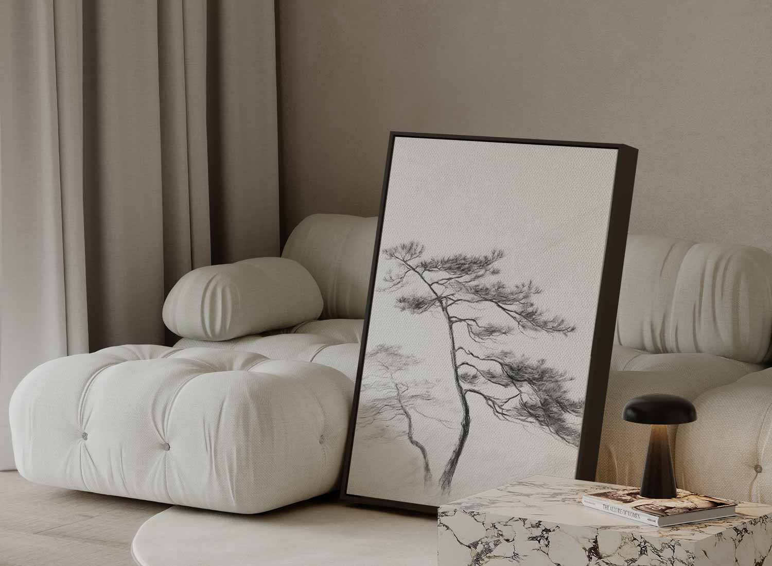Mistige Bosverstilling Kunstwerk-canvas-dibond-plexiglas-wanddecoratie-WallArtistic