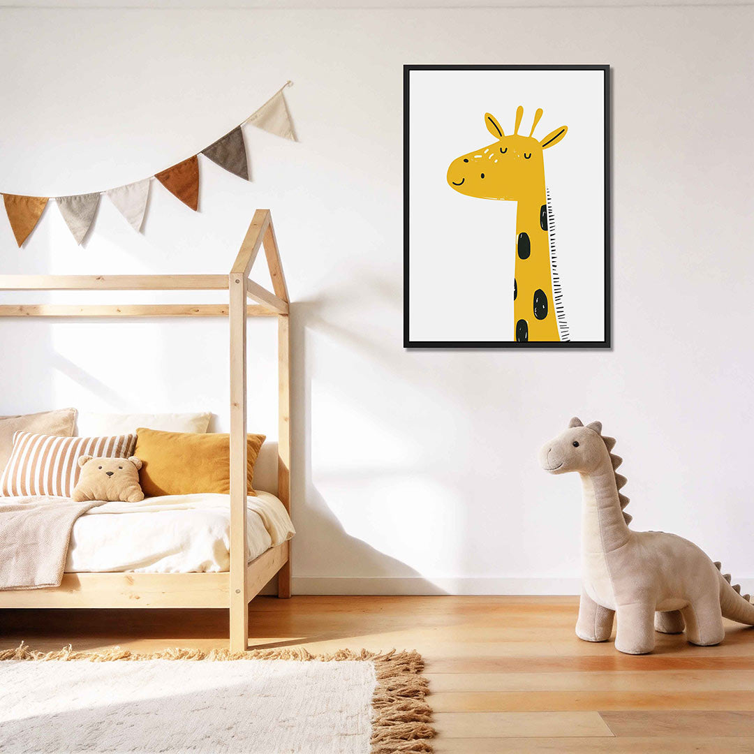 Vrolijke giraffe illustratie Kunstwerk